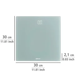 Personenwaage LED 30x30cm grau