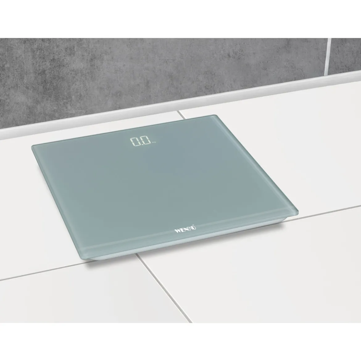 Personenwaage LED 30x30cm grau