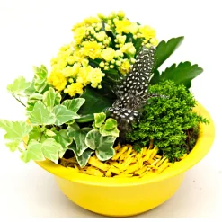 PlantiflorBepflanzte Gefäße mit Oster-Deko