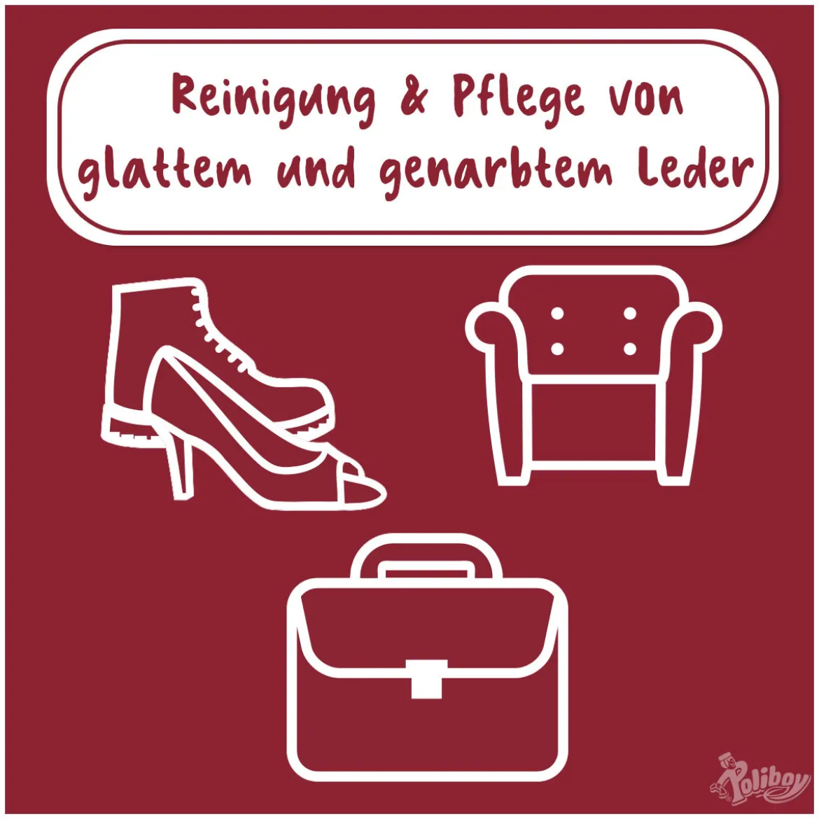 Poliboy Leder-Feuchttücher 20 Stück