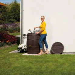 4rain Regenfass VINO 400 L dunkelbraun