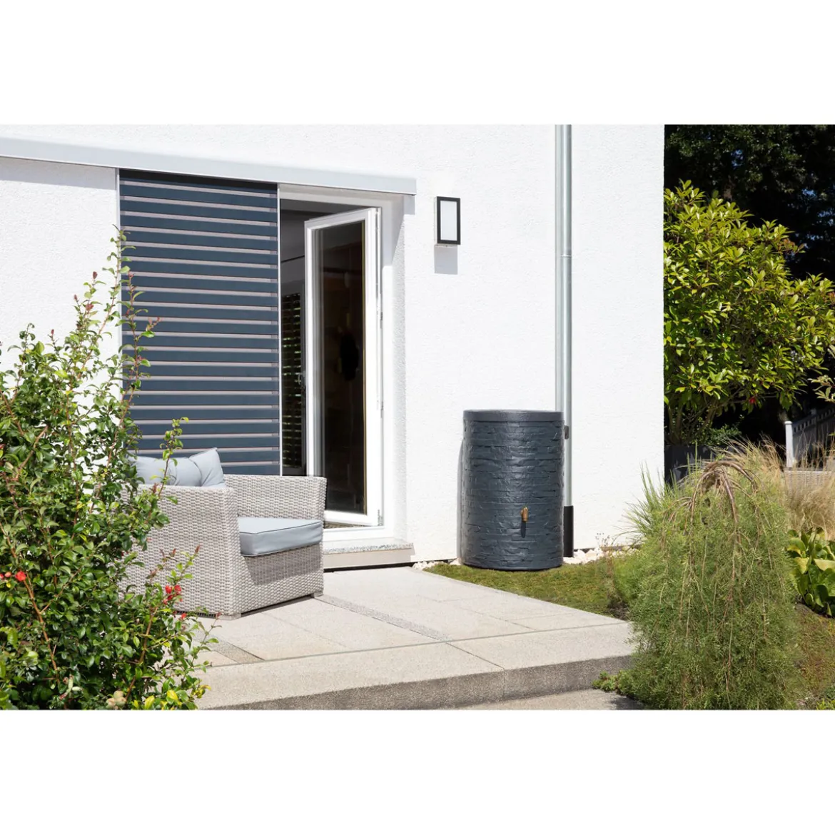 4rain Regenspeicher Arondo 400 L grau
