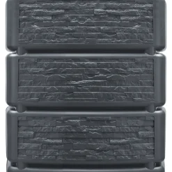 4rain SLIM STONE DECOR Wandtank 350 Liter graphite grey