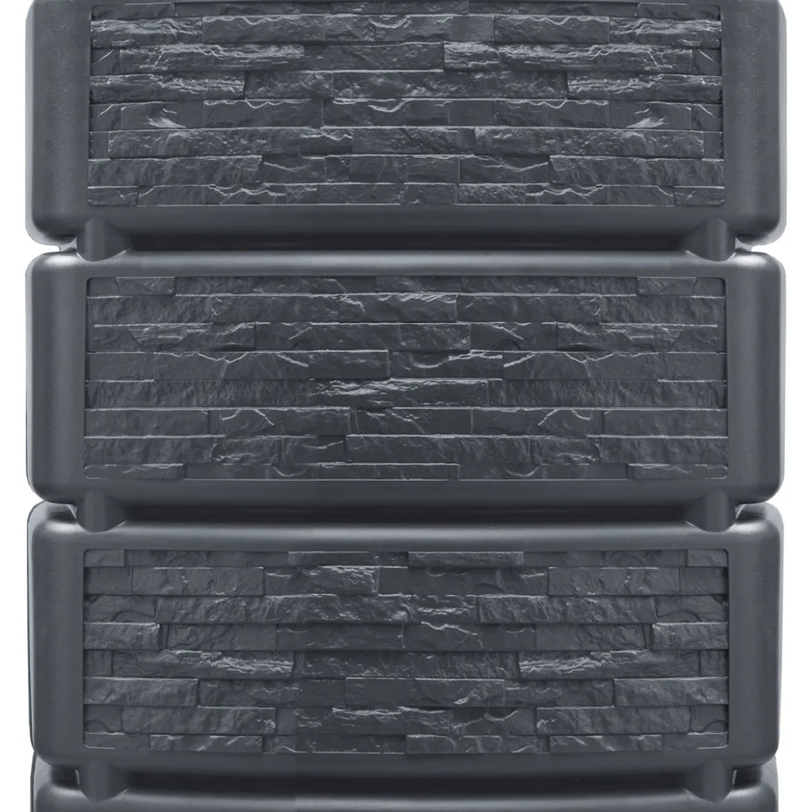 4rain SLIM STONE DECOR Wandtank 350 Liter graphite grey