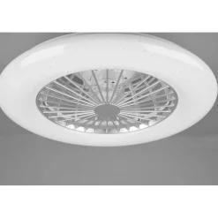 Reality LED-Deckenleuchte Stralsund mit Ventilator weiß