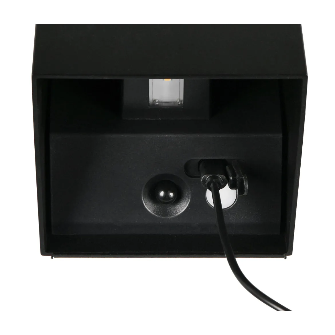 Reality LED Wandleuchte GENIE schwarz eckig