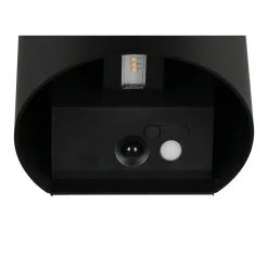 Reality LED Wandleuchte GENIE schwarz halbrund