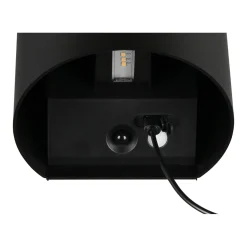 Reality LED Wandleuchte GENIE schwarz halbrund