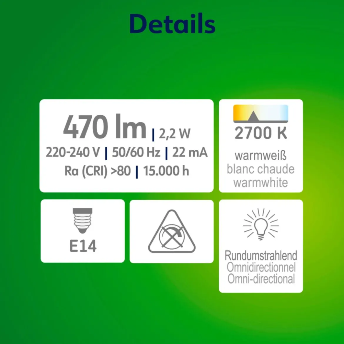 Retro LED Kerze EEK A E14E14 40W 470lm 2700K