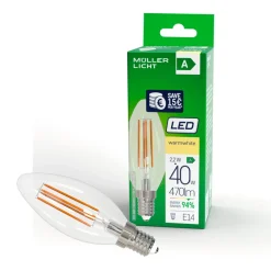 Retro LED Kerze EEK A E14E14 40W 470lm 2700K