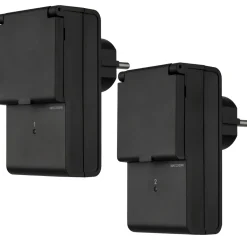 REV Ritter Funkschalt-Set außen IP44 Standard mit Fernbedienung 2+1 schwarz
