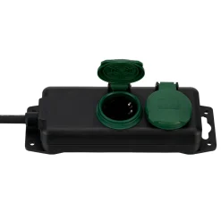REV Ritter Steckdosenleiste IP 44 2-fach 1,4 m scharz-grün