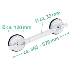RidderReisesauggriff mit 2 Saugern 44,5-57,5 cm teleskopierbar weiß