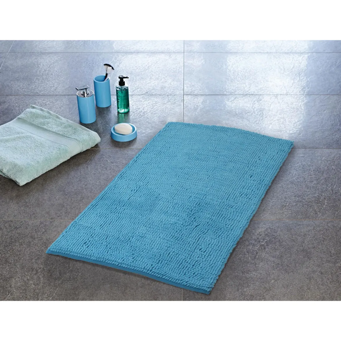 RidderTeppich Soft 55 x 85 cm hellblau Polyester-Microfaser