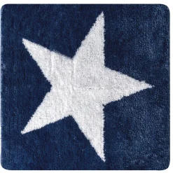 RidderTeppich Star 55 x 50 cm weiß-blau Polyester-Microfaser