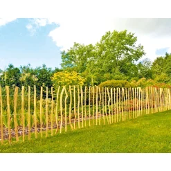 Rollzaun Natur 90x500 cm, Staketen 90 cmhoch, 500 cm lang