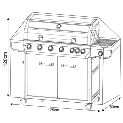Rothmann Abdeckhaube für Gasgrillwagen XXL