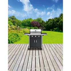 Rothmann Gasgrillwagen Ottawa 3 Brenner je 3,2 kW gusseisernes Grillrost