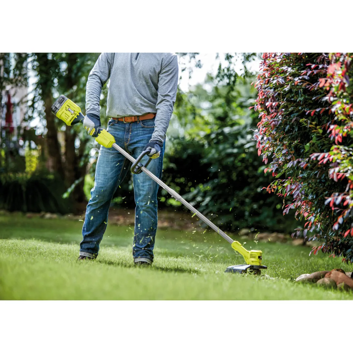 Ryobi18V Akku-Rasentrimmer RY18HTX33A-0 Schnittbreite 28/33 cm solo