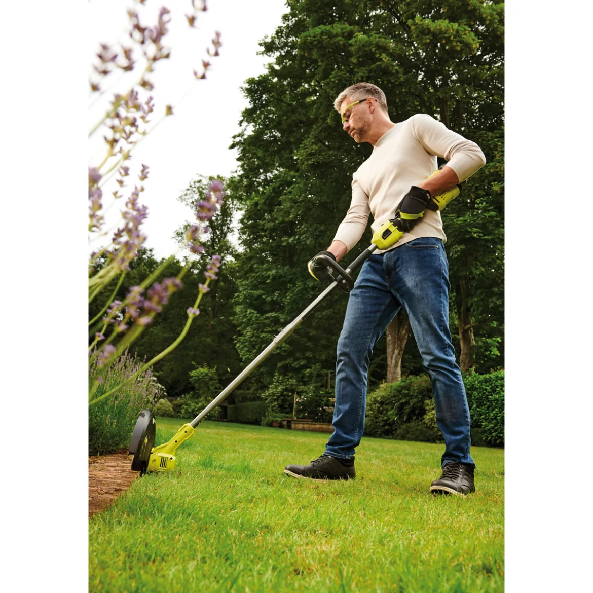 Ryobi18V Akku-Rasentrimmer RY18HTX33A-0 Schnittbreite 28/33 cm solo
