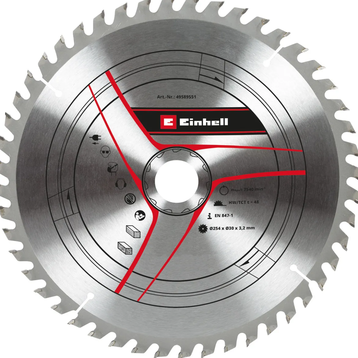 Saegebl. HM Dm. 254x30x3,2 Z48Stat. Saegen-Zubehoer