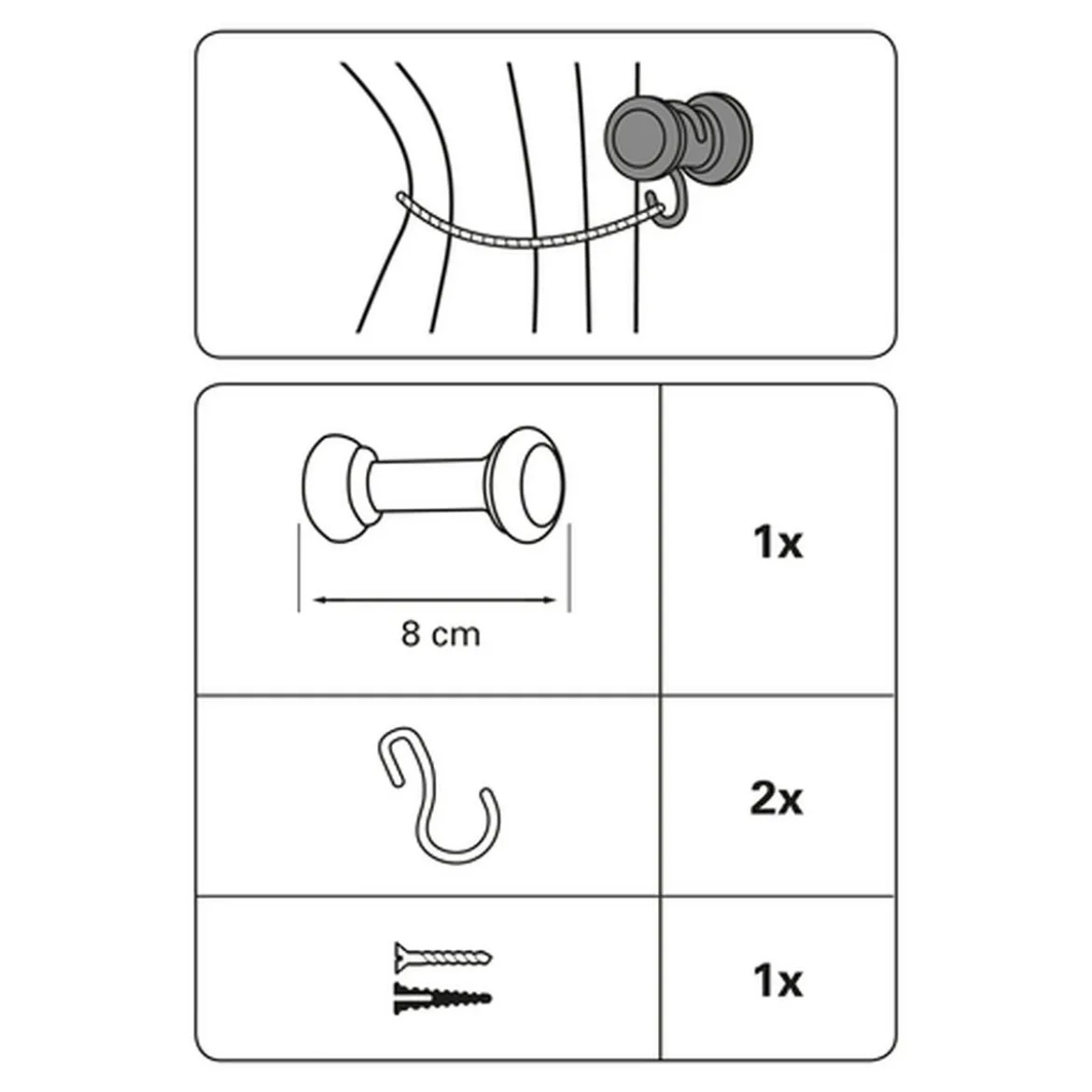 Schalhalter KS Bifo 8cm weiß