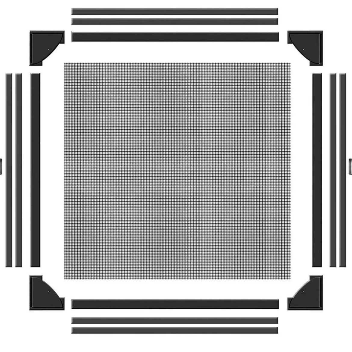 Schellenberg Insektenschutz-Magnetrahmen 100 x 120 cm anthrazit