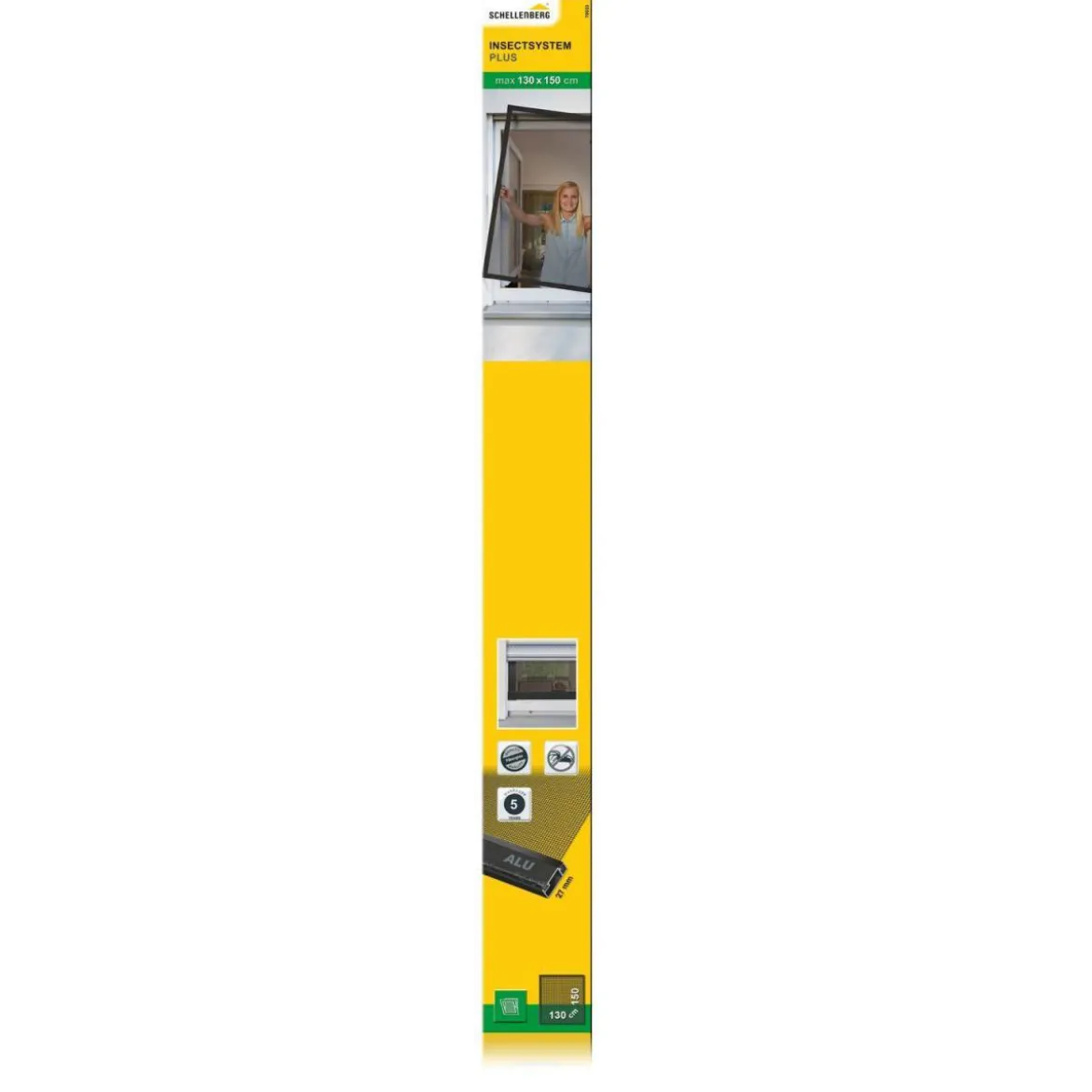Schellenberg Insektenschutz-Fenster Plus 130 x 150 cm anthrazit