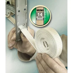 Schellenberg Gurtband Mini 14 mm / 12 m grau