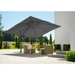 Schirm Rhodos Grande 400x300cm anthrazit