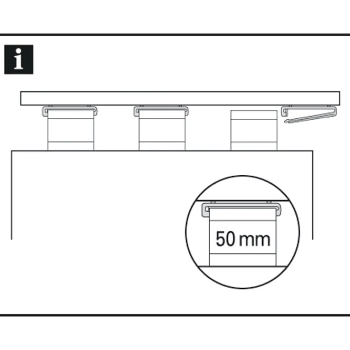 Schlaufengleiter 50 mm weiß