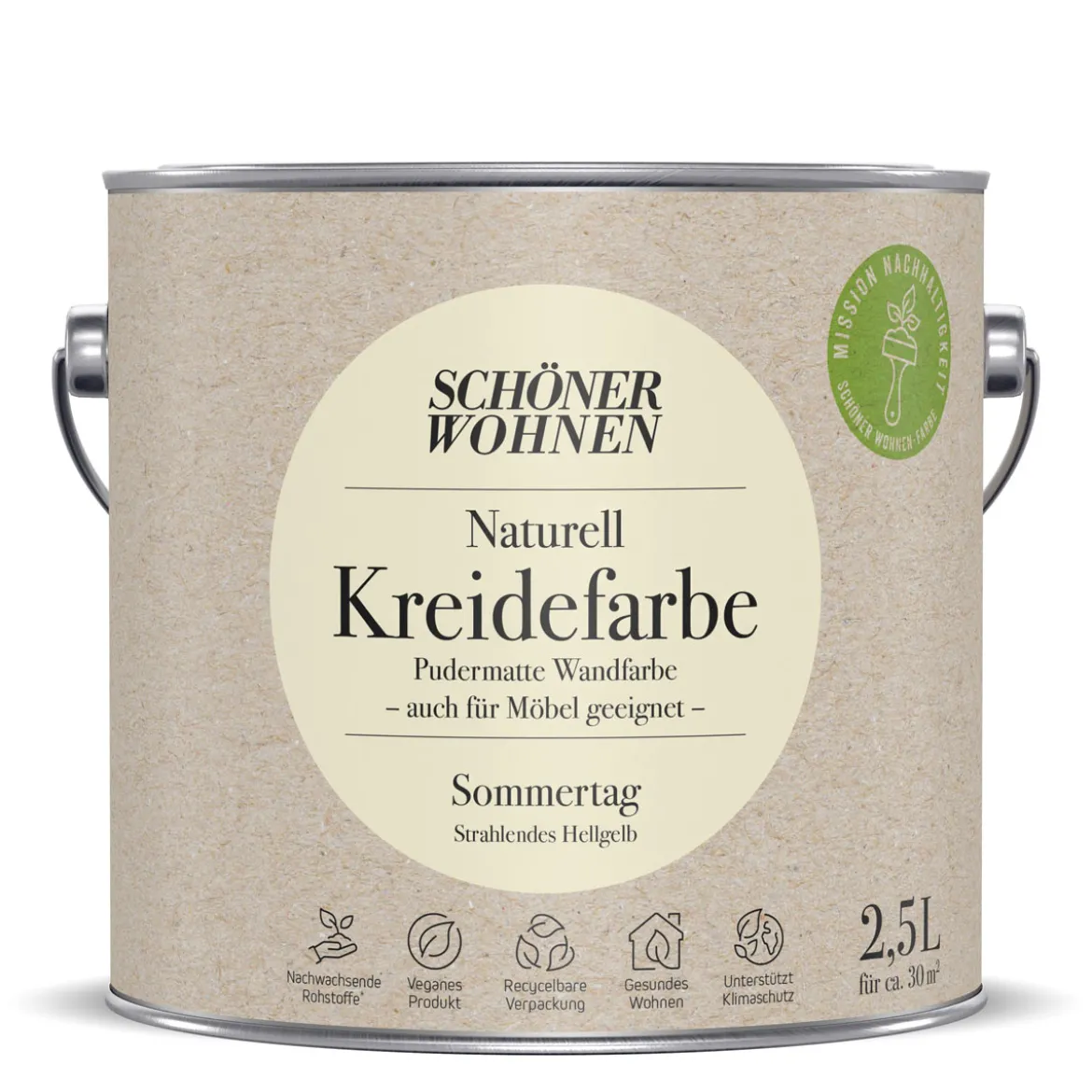 Schöner Wohnen FarbeNaturell Kreidefarbe 2,5 L Sommertag