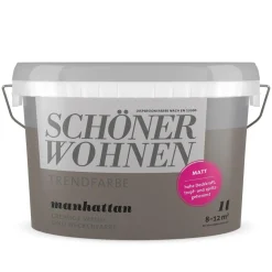 Schöner Wohnen Farbe Trendfarbe Manhattan Matt 1 L
