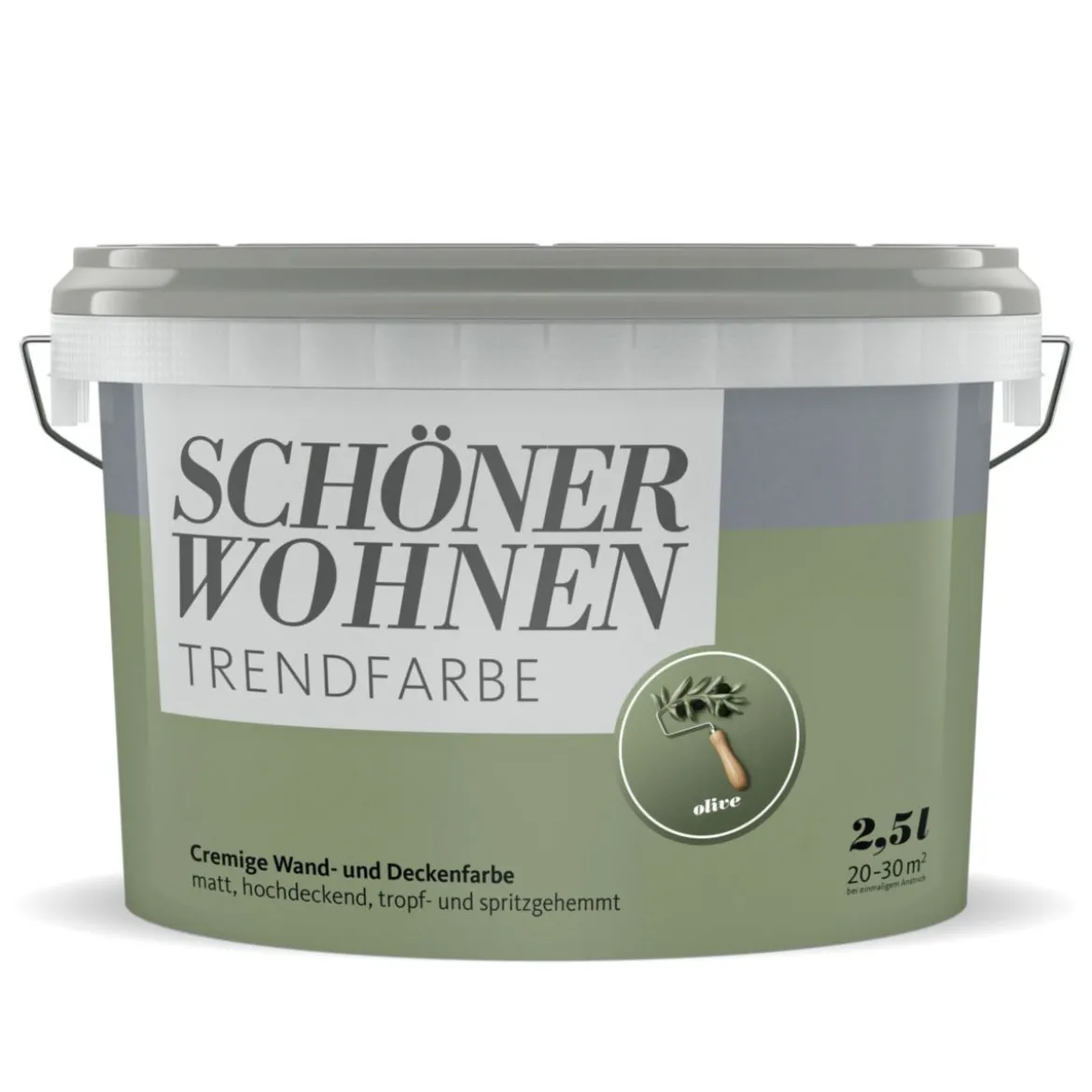 Schöner Wohnen Farbe Trendfarbe matt Olive 2,5l