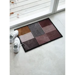 Schöner WohnenSchmutzfangmatte Manhattan 67x100 cm Geomix Kastanie-rose