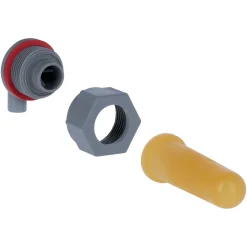 Schraubventil mit Latexsauger grau-gelb