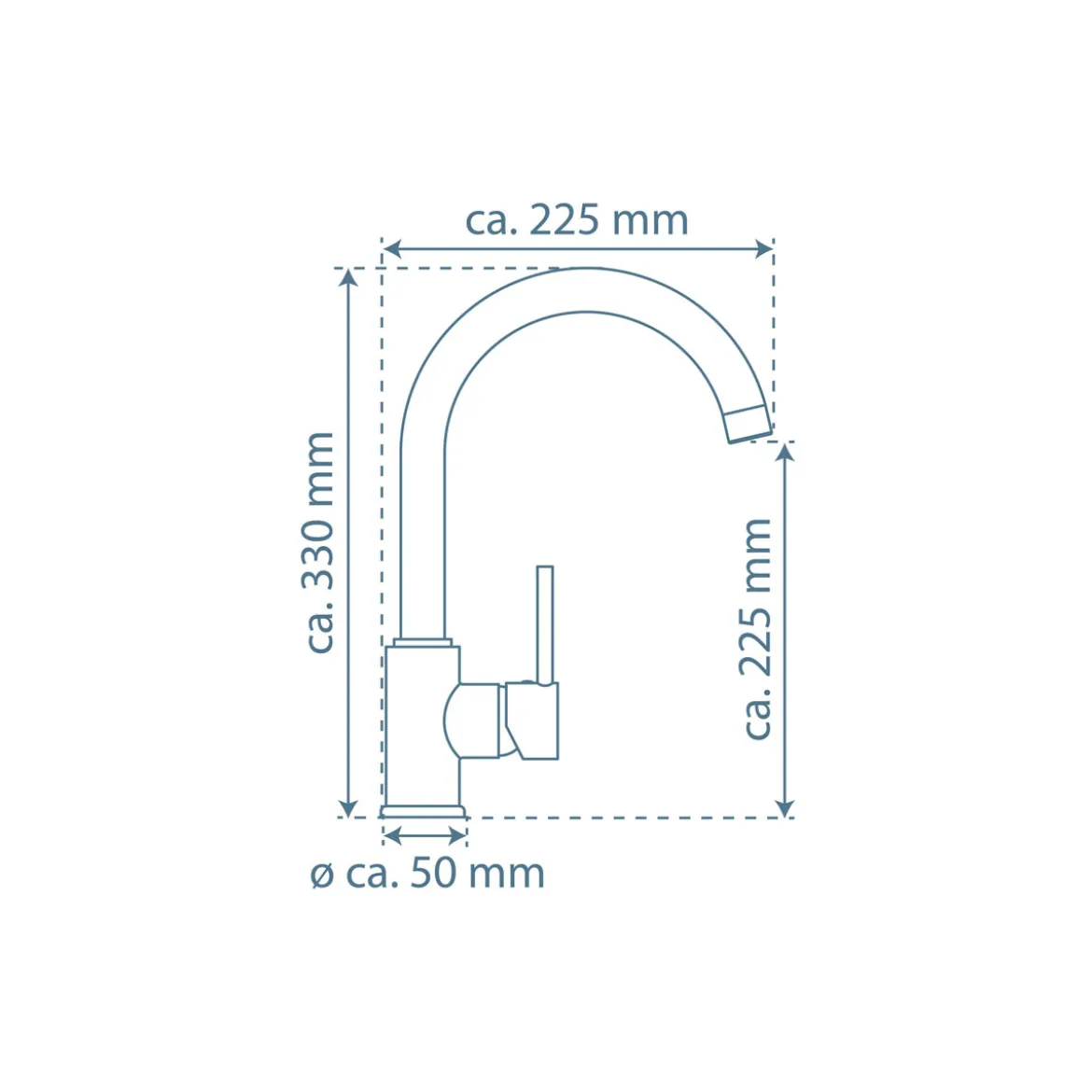 Schütte Spültischarmatur Casalla Niederdruck verchromt 35 mm x M22 IG