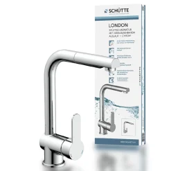 Schütte Spültischarmatur London chrom mit herausziehbarem Auslauf