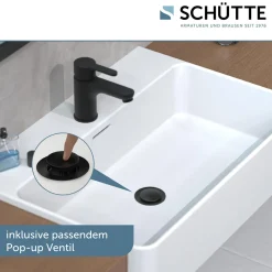 Schütte Waschtischarmatur Denver schwarz matt