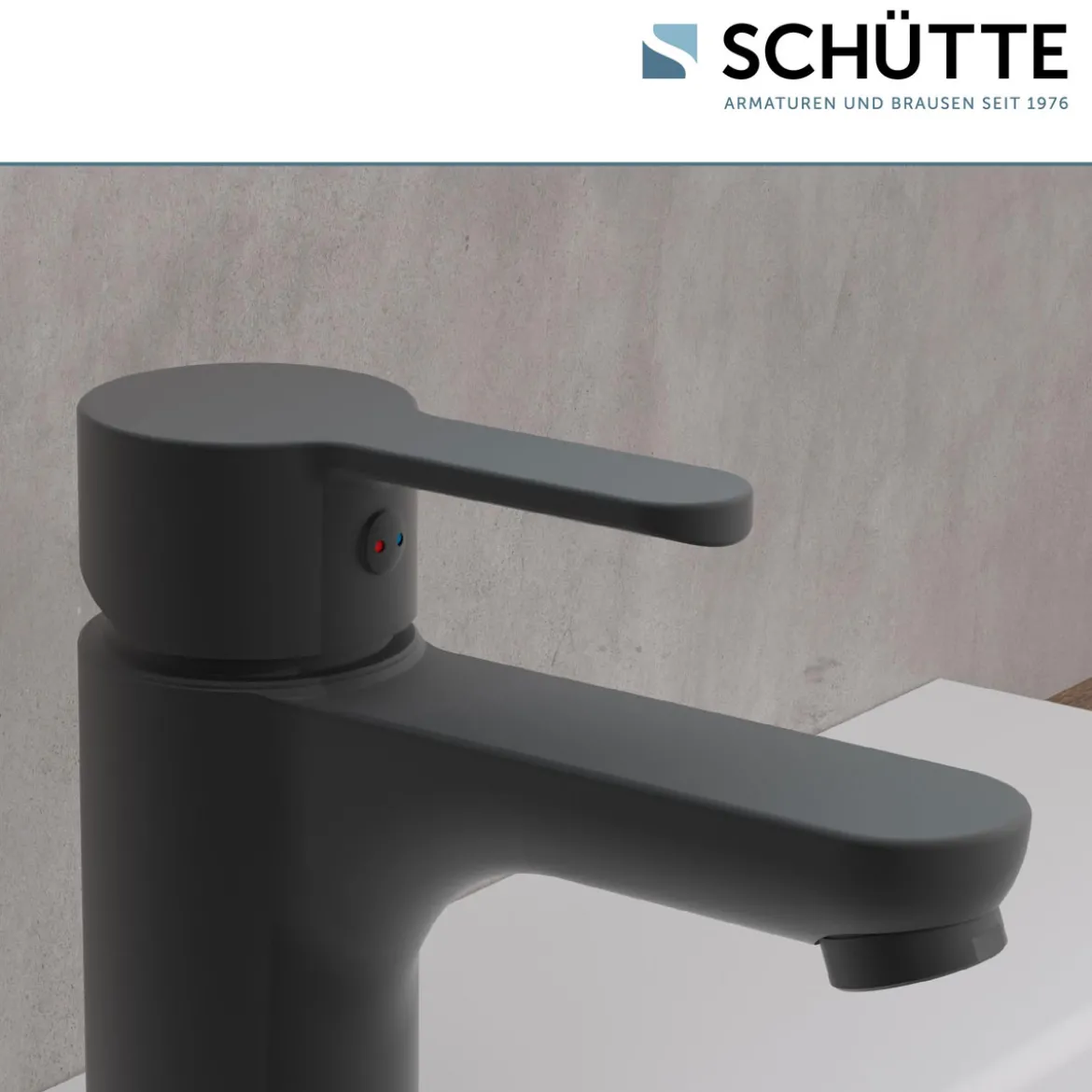 Schütte Waschtischarmatur Denver schwarz matt