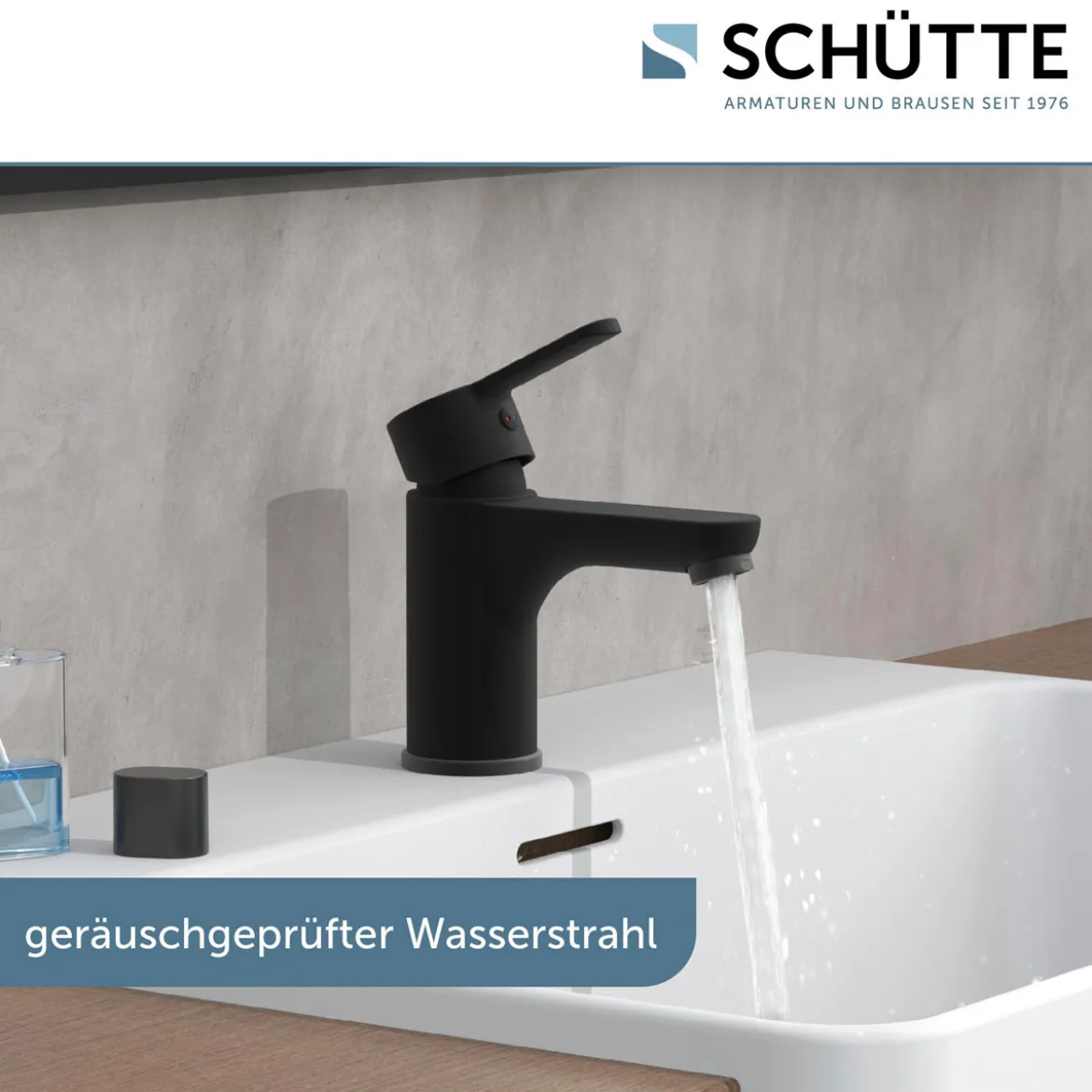 Schütte Waschtischarmatur Denver schwarz matt