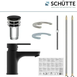 Schütte Waschtischarmatur Denver schwarz matt