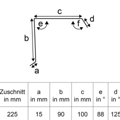 SDF Ortgangblech 200 x 9 x 10 cm