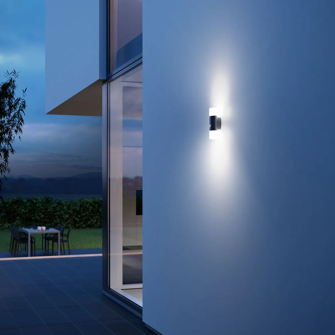 Sensor-Aussenleuchte L 910 LED anthrazitUp- & Downlight