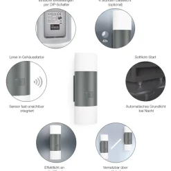 Sensor-Aussenleuchte L 910 LED anthrazitUp- & Downlight