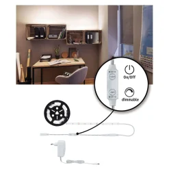 Simp LED Power Set nw inkl. Dimm/Switch17W 230/24V DC ws Kst.