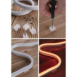 SimpLED Outdoor Stripe Set 5m RGB 30W230/24V DC Weiss Kst