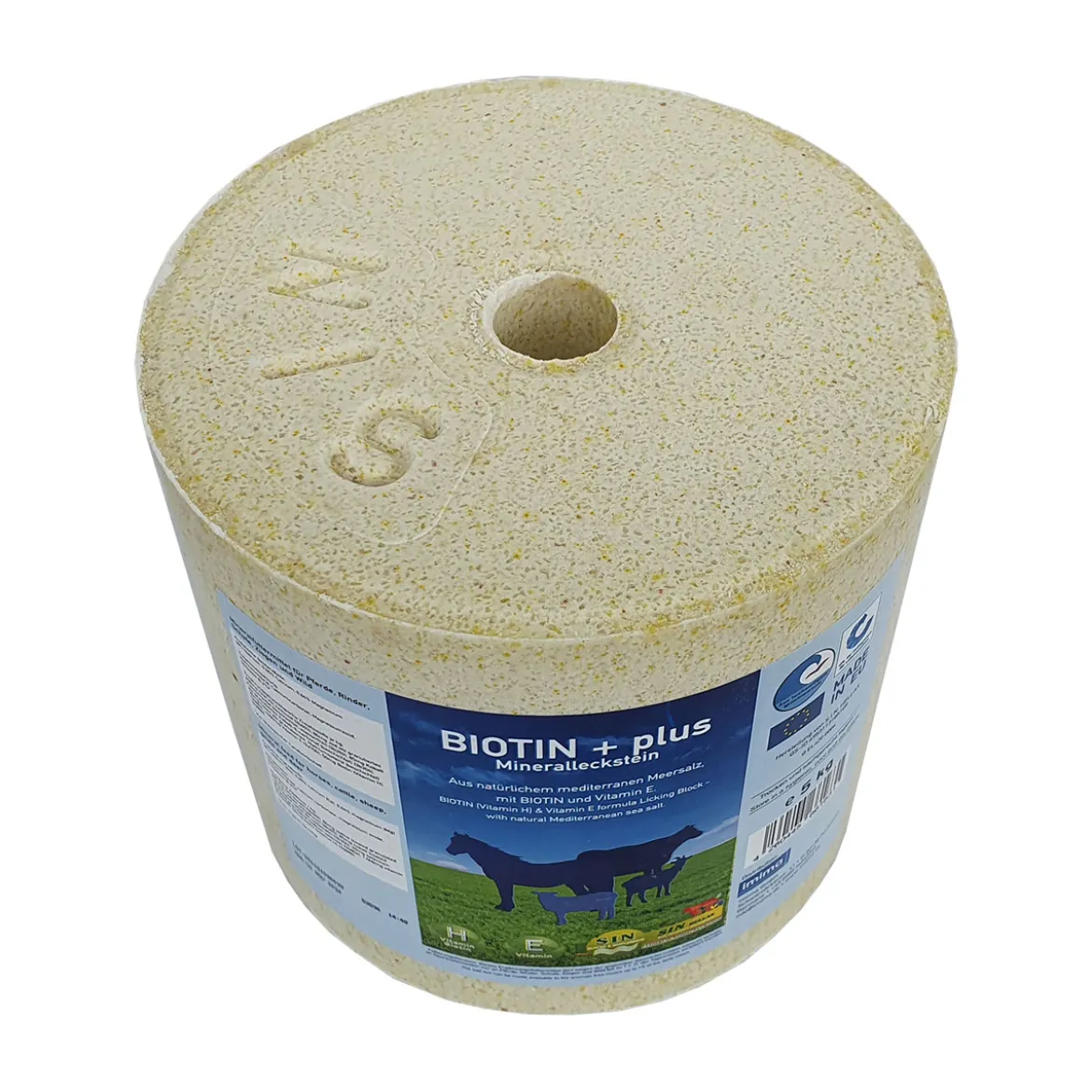 SIN Hellas BIOTIN und Plus 5 kg Mineralleckstein