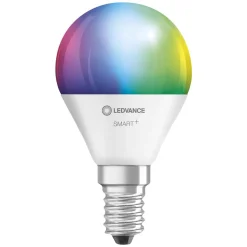 Smart u. WiFi Tropfenform 40W Ersatz470lm RGBW u. TW 2700-6500K E14