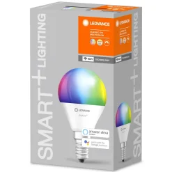 Smart u. WiFi Tropfenform 40W Ersatz470lm RGBW u. TW 2700-6500K E14